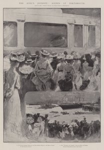 De reis van de koning, scènes in Portsmouth