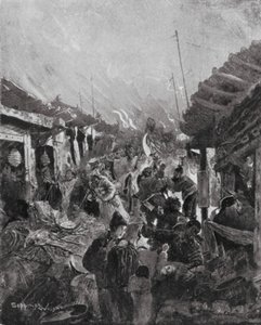 De plundering van Peking door de rebel Li