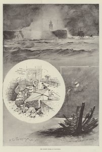 De recente storm bij Holyhead door Henry Charles Seppings Wright