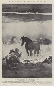 De Spaans-Amerikaanse Oorlog, de Poging tot Landing van de Gussie Expeditie in Cuba door Henry Charles Seppings Wright