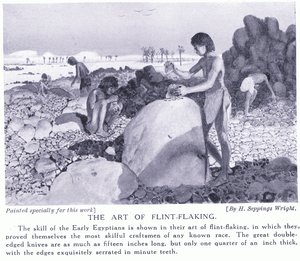 De kunst van het vuursteen maken, ca. 1920