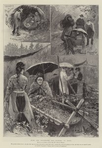 Bij de Verontruste Hopplukkers in Kent door Henry Charles Seppings Wright