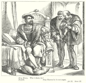 Koning Hendrik VIII (gravure) door Henry Courtney (after) Selous