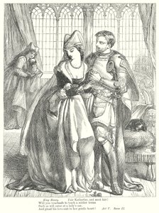 Koning Hendrik V (gravure) door Henry Courtney (after) Selous
