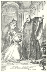Romeo en Julia (gravure) door Henry Courtney (after) Selous