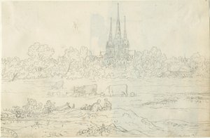 Lichfield Kathedraal - Oostelijke Aanblik: pen en inkt tekening, 20 jun [c 1820]