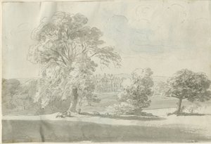 Shenstone - Little Aston Hall: pen en wassing tekening, nd [1788-1855]