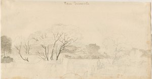 Tamworth - Verre uitzicht: potloodtekening, nd [1788-1855] door Henry Curzon Allport