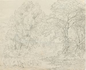 Tamworth - Landelijk Uitzicht: pen en inkt tekening, nd [1788-1855]