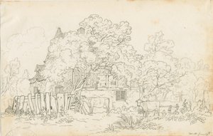 Yoxall - Oud boerderijhuis: potloodtekening, nd [ca. 1815]