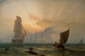 De houten muren van Engeland door Henry Dawson