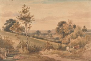 Little Bushey, Hertfordshire door Henry Edridge