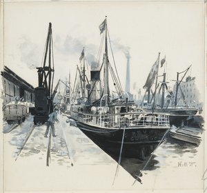 Laden in Pomona Dock