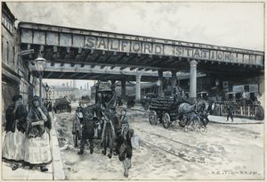 Salford Treinstation, New Bailey Street door Henry Edward Tidmarsh