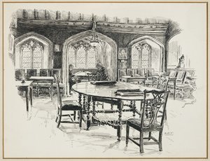 De Leeszaal, Chetham College door Henry Edward Tidmarsh