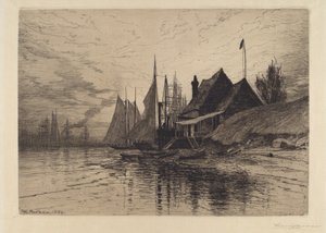Haven van New York door Henry Farrer