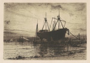 Zonsondergang—Gowanus Bay door Henry Farrer