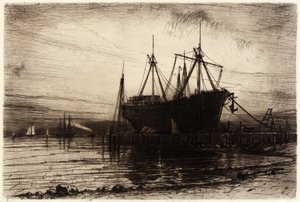 Zonsondergang, Gowanus-baai door Henry Farrer