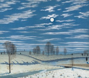 Winterscène bij maanlicht, 1869
