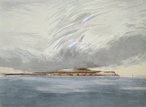 Fort en eiland Mackinaw, oktober 1842 door Henry Francis Ainslie