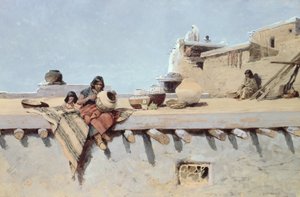 Potten schilderen, 1880 door Henry Francois Farny