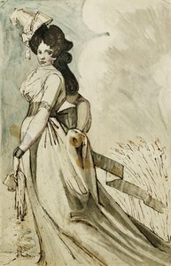 Een dame wandelend door Johann Heinrich Füssli