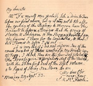 Een brief van Henry Fuseli, 29 september 1823