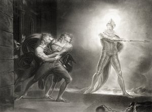Hamlet, Act I, Scene IV, door William Shakespeare (1564-1616) gegraveerd door Robert Thew (1758-1802)