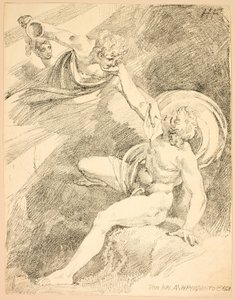 Hemelse Ganymedes, plaat XV uit de tweede uitgave van Specimens of Polyautography door Johann Heinrich Füssli