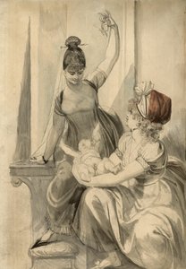 Moeder en haar familie op het platteland