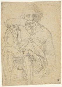 Portret van Fuseli (recto); Schets van een hand (verso)