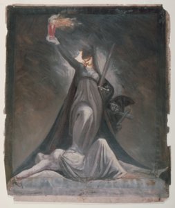 Studie voor Inquisitie, Illustratie bij Columbiad door Johann Heinrich Füssli