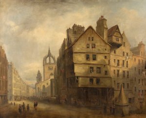 De Oude West Bow, Edinburgh door Henry G. Duguid