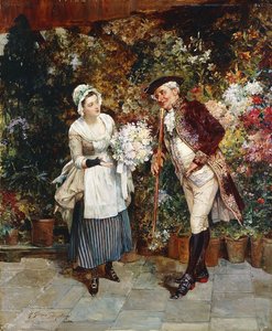 Het bloemenmeisje door Henry Gillard Glindoni