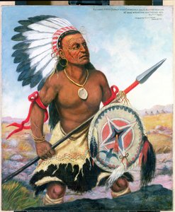 Portret van Crazy Horse, 1876 door Henry H. Cross