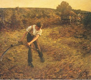 Varens maaien door Henry Herbert La Thangue