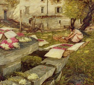 Aandelen plukken door Henry Herbert La Thangue