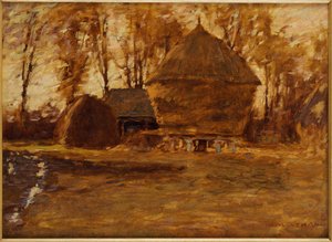 Sussex Hooibergen, 1917 door Henry Herbert La Thangue