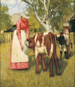 De eerste maaltijd door Henry Herbert La Thangue