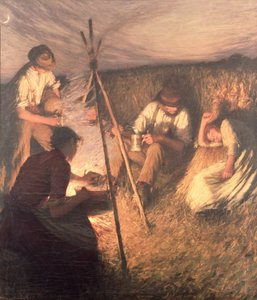 Het avondmaal van de oogsters, 1898 door Henry Herbert La Thangue