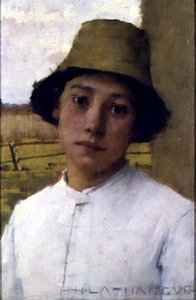 De Jonge Landarbeider, c.1885 door Henry Herbert La Thangue
