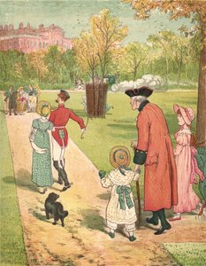 Rennen om de Prinses te Zien (kleur litho)