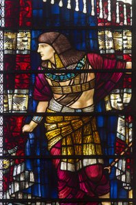 Durham Kathedraal, Holday Workshop, Henry Holiday, Mozes Verlaat Het Hof Van Farao (detail), 1895 door Henry Holiday
