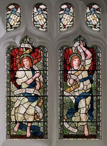 Grasmere, St Oswald, James Powell & Sons, Henry Holiday, Dienende Engelen, 1893