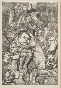 De bever bracht papier, portfolio en pennen