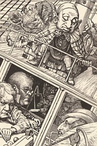 De bemanning was compleet. Uit The Hunting of the Snark Lewis Carroll