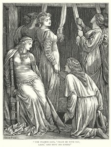 De staf en het schrift (gravure) door Henry Holiday