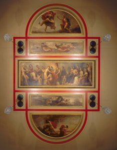 Plafond in de Bibliotheek en Eetkamer, met de Legende van Pandora, ca. 1834 door Henry Howard