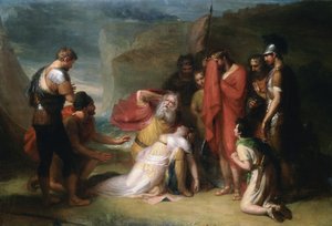 Lear en Cordelia, ca. 1820 door Henry Howard