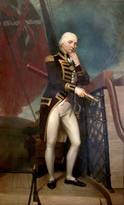 Portret van viceadmiraal Cuthbert Collingwood, tweede in bevel bij Horatio Nelson bij de Slag bij Trafalgar door Henry Howard